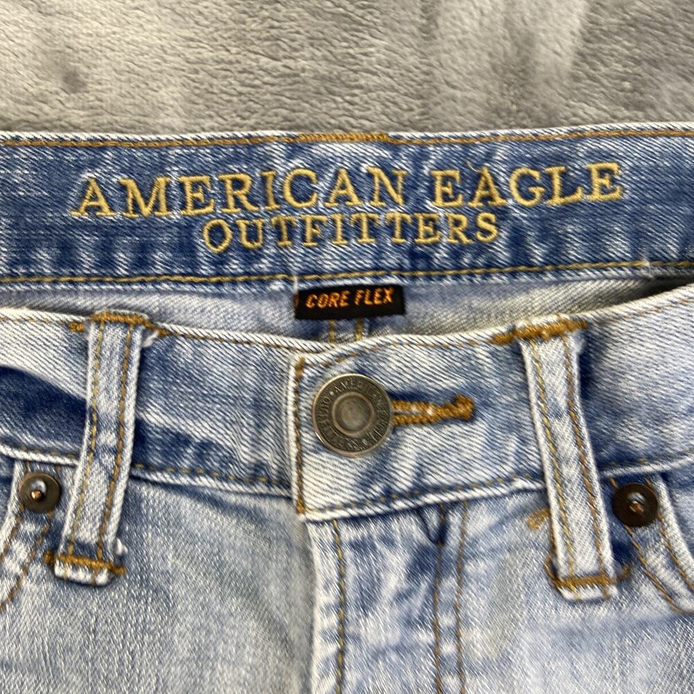 American Eagle Core Flex Slim Jeans Men's Size 28x28 Light Blue Denim - Picture 3 of 10